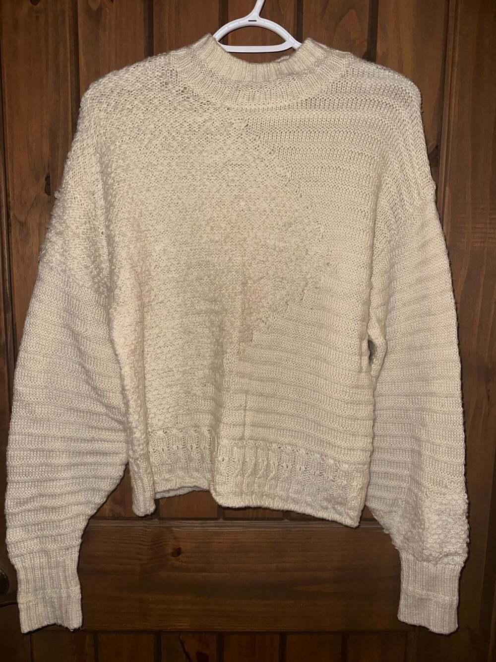 & Other Stories Los Angeles Atelier Cream Mock Neck Knit Sweater XS
